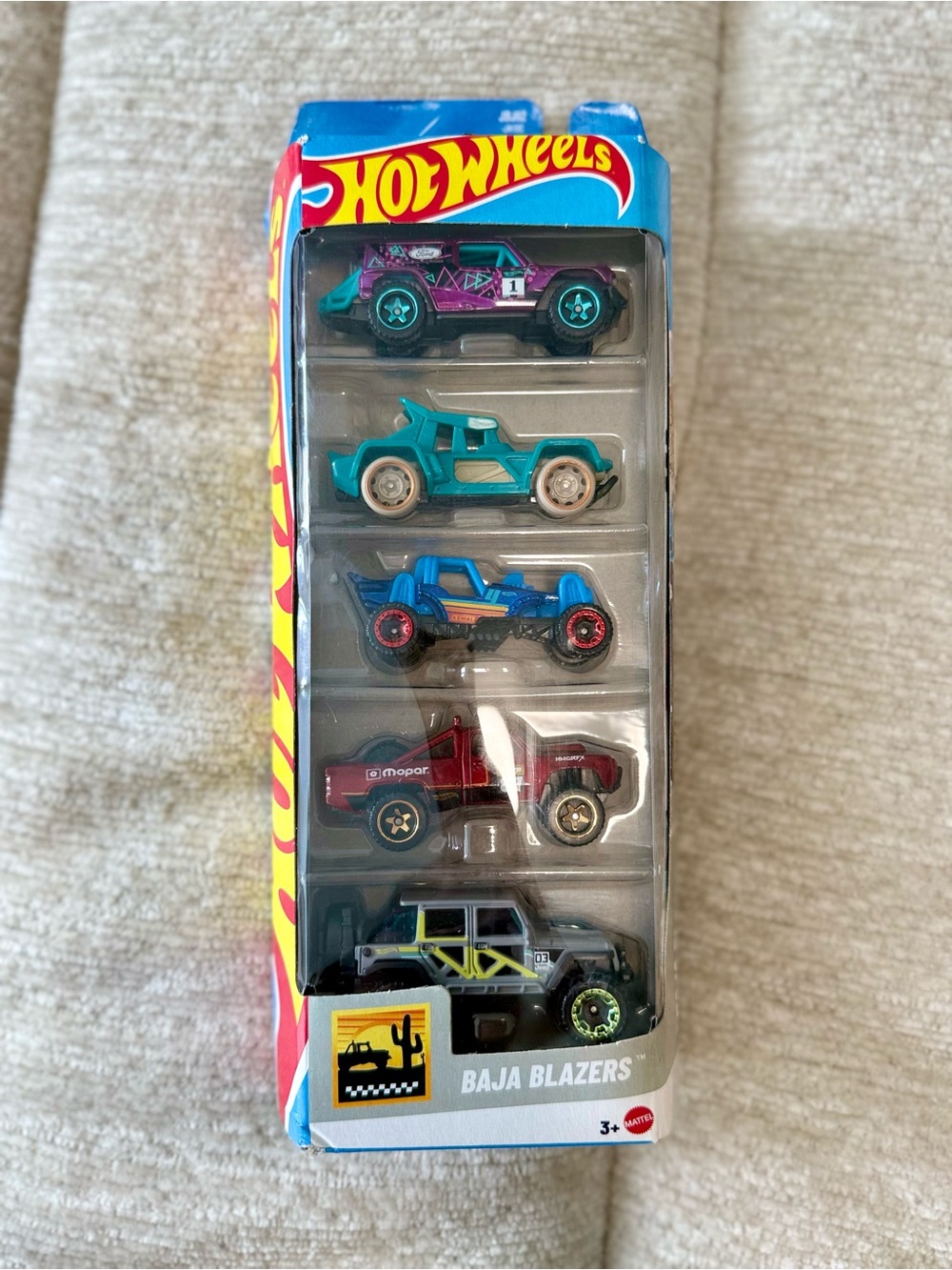 Hot Wheels Baja Blazers 5-Pack - Teal, Blue, Purple, Red, Black